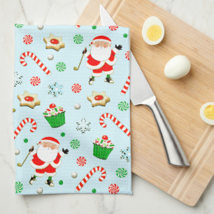 Golf Christmas Kitchen Towel