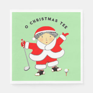 Golf Christmas Napkin