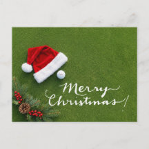 Golf Christmas on Putting Green Merry Christmas 