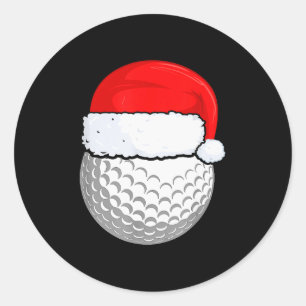 Golf Christmas Pajama Shirt, Men Women Kids Classic Round Sticker