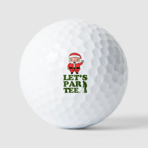 Golf Christmas Par Tee with Santa Claus Golfer   Balls