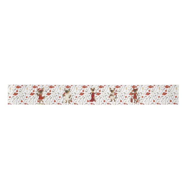 Golf Christmas Party for Woman Golfer  Satin Ribbon (Front)