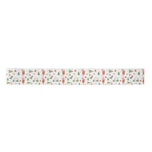 Golf Christmas Santa Claus Golfing in Minnesota Satin Ribbon