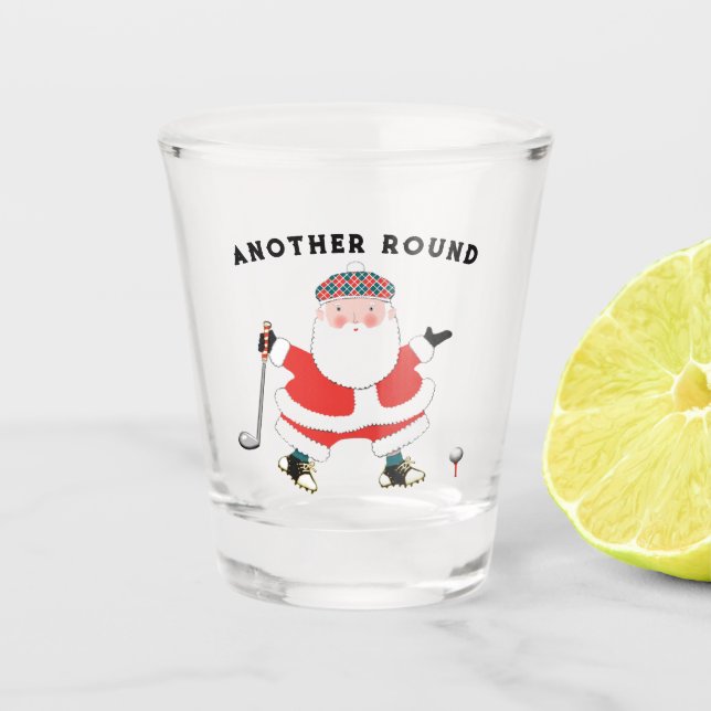 Golf Christmas Shot Glass (Front)