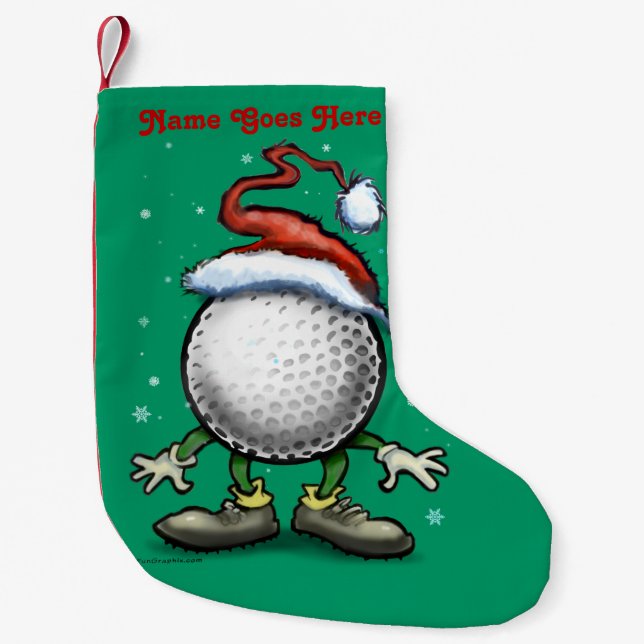 Golf Christmas Small Christmas Stocking (Front)