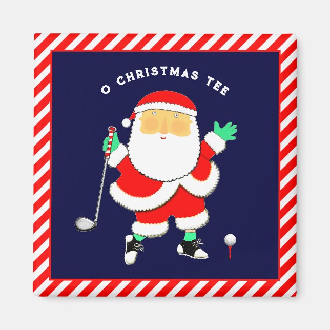 Golf Christmas Stocking Stuffer Magnet (Front)