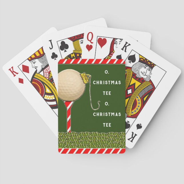 Golf Christmas Stocking Stuffer Playing Cards (Back)