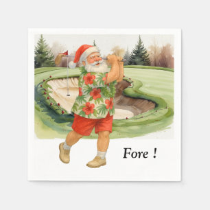 Golf Christmas Summer July Hawaii themed Napkin