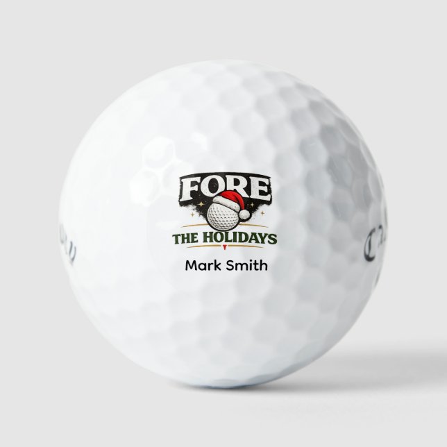 Golf Christmas themed Balls (Front)