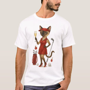 Golf Christmas themed for Cat lovers Golfer Party T-Shirt