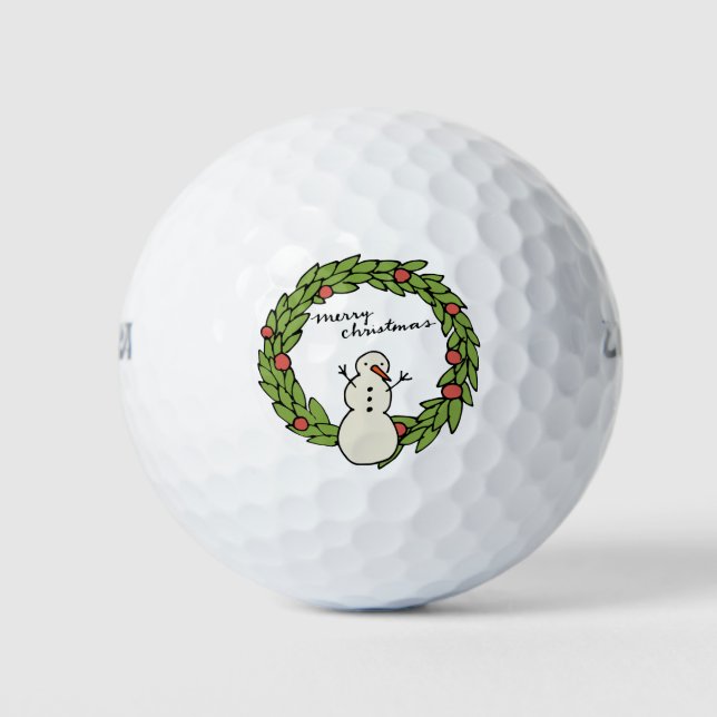 Golf Christmas themed for Golfer  Balls (Front)