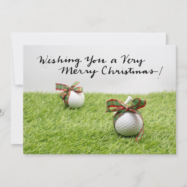 Golf Christmas themed for golfer  Holiday Card (Front)