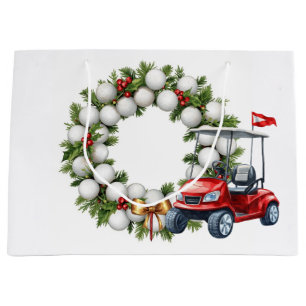 Golf Christmas themed gifts for golfer Large Gift Bag