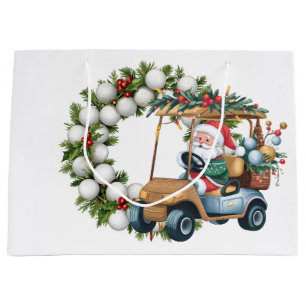 Golf Christmas themed gifts for golfer Large Gift Bag