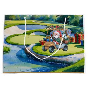 Golf Christmas themed gifts for golfer Large Gift Bag