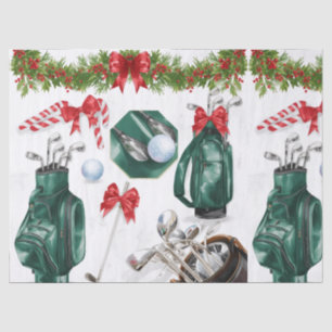 Golf Christmas themed gifts for golfer Tissue Paper