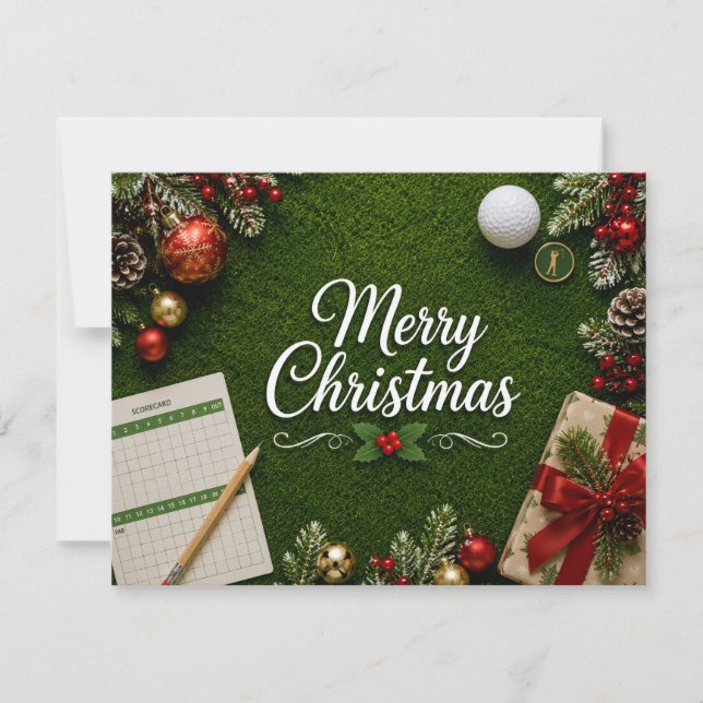Golf Christmas themed on putting green (Front)