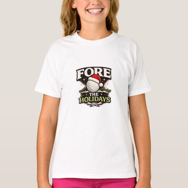 Golf Christmas themed  T-Shirt (Front)