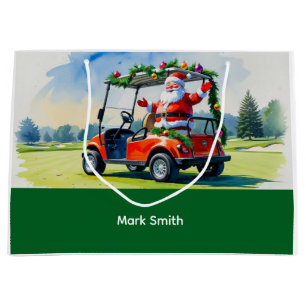 Golf Christmas themed with golf bag and golf stuff