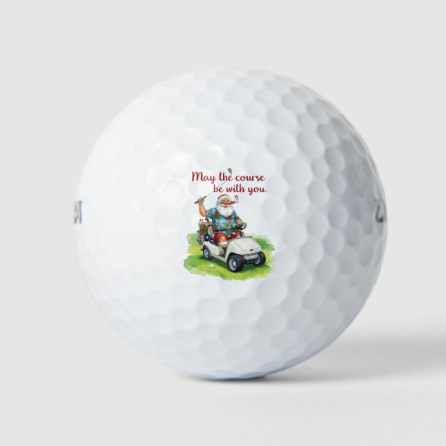 Golf Christmas themed  with Santa Claus Balls (Front)