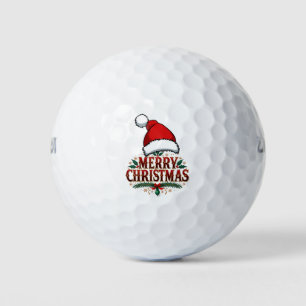 Golf Christmas themed with Santa  Hat Balls