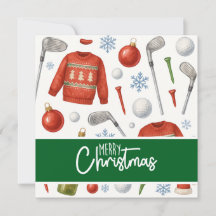 Golf Christmas themed with Sweater for Golfer