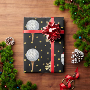 Golf Christmas themed Wrapping Paper