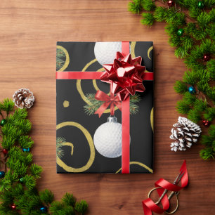 Golf Christmas themed Wrapping Paper