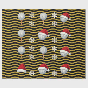Golf Christmas themed Wrapping Paper