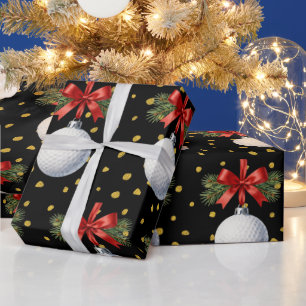 Golf Christmas themed Wrapping Paper
