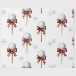 Golf Christmas themed Wrapping Paper