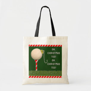 Golf Christmas Tote Bag