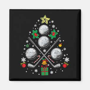 Golf Christmas Tree Light Pajama Golfer Xmas Men W Magnet