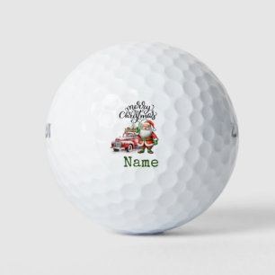 Golf Christmas Truck with Santa Claus for golfer Balls