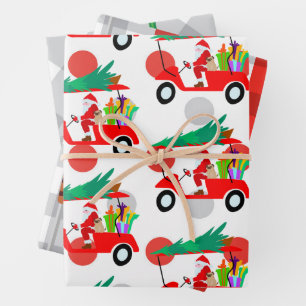 Golf Christmas with ball and iron for golfer  Wrap Wrapping Paper Sheet
