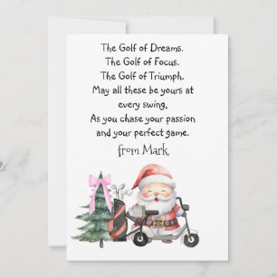 Golf Christmas with Santa Claus blessing Holiday