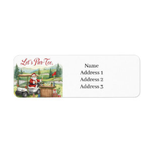 Golf Christmas with Santa Claus on golf course