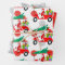 Golf Christmas with Santa riding golf cart