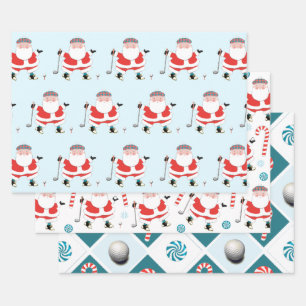 Golf Christmas Wrapping Paper