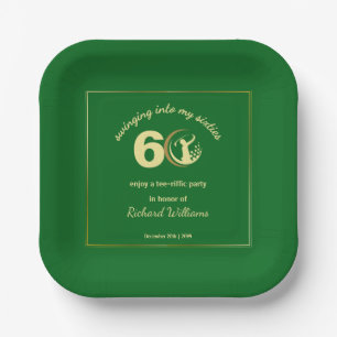 Golf Classic Green Golden Player 60th Birthday In Paper Plate
