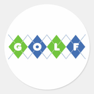 Golf Classic Round Sticker