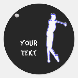 Golf Classic Round Sticker