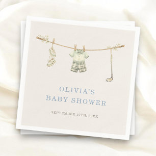 Golf Clothesline Baby Shower Party Napkin