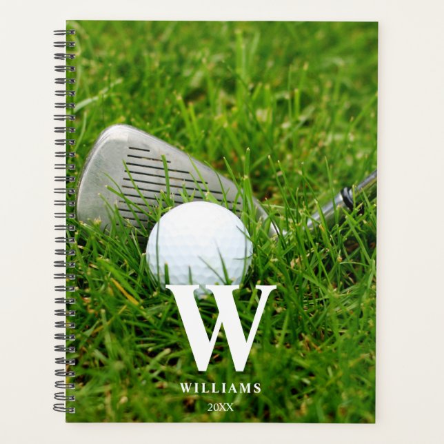 Golf Club and Ball Personalized Planner (Front)