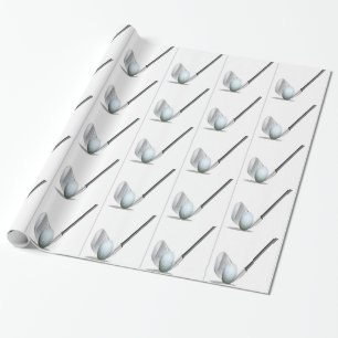 Golf club and golf ball design wrapping paper