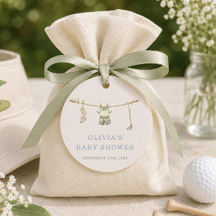 Golf Club Clothesline Baby Shower Favour Tags
