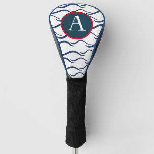GOLF CLUB DRIVER COVER CUSTOM INITIAL WAVE PATTERN