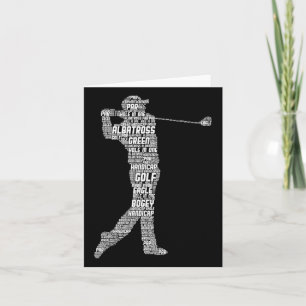 Golf Club Golfer Golfing Men Boys Kids  Card