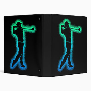 Golf Club Golfer Kids Boys Men Golfing Binder