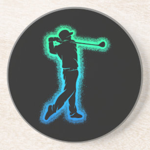 Golf Club Golfer Kids Boys Men Golfing Coaster